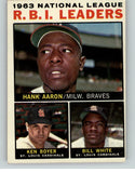 1964 Topps Baseball #011 N.L. RBI Leaders Hank Aaron EX+/EX-MT oc 405807