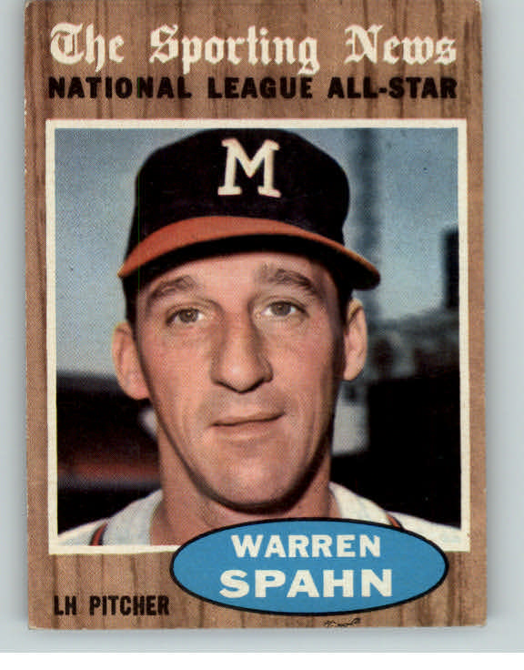 1962 Topps Baseball #399 Warren Spahn A.S. Braves EX+/EX-MT 405823