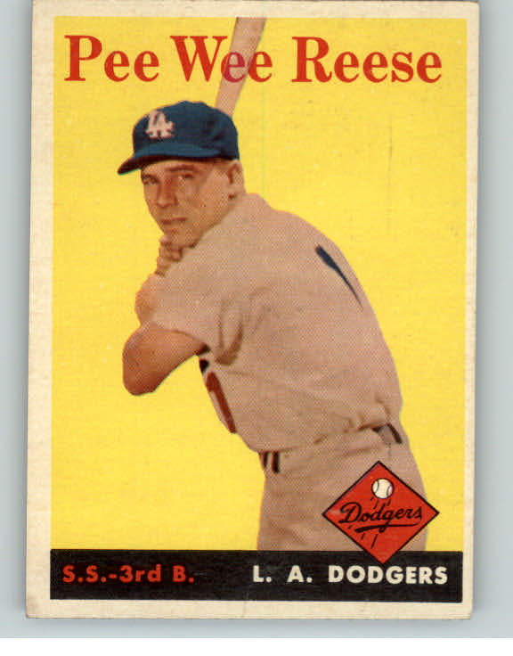 1958 Topps Baseball #375 Pee Wee Reese Dodgers EX-MT 405873