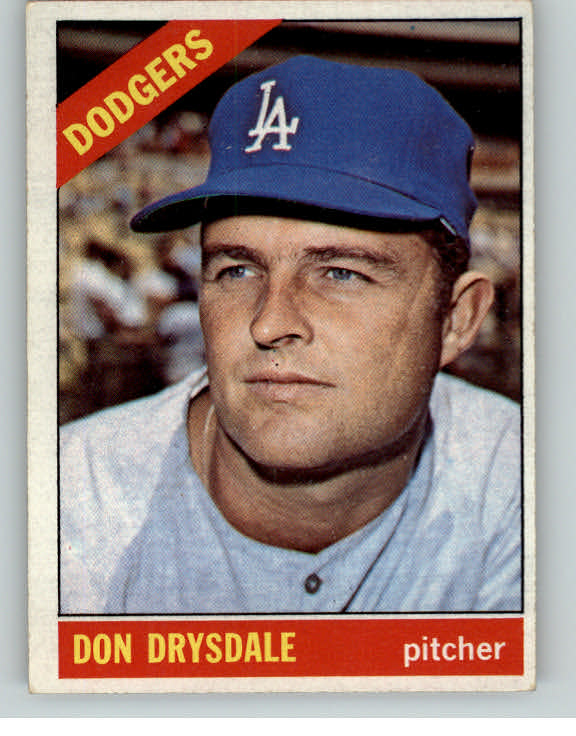 1966 Topps Baseball #430 Don Drysdale Dodgers EX 405875