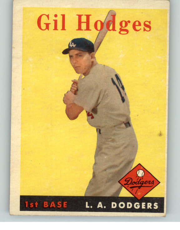 1958 Topps Baseball #162 Gil Hodges Dodgers EX-MT 405905