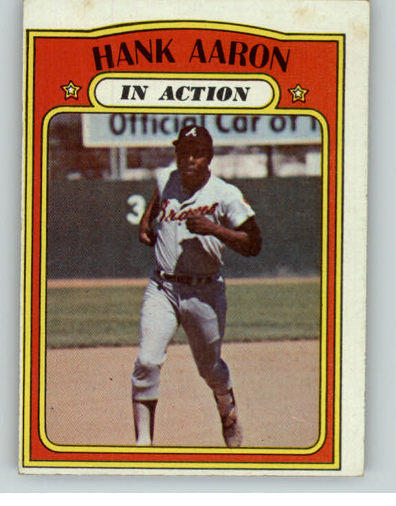 1972 Topps Baseball #300 Hank Aaron IA Braves VG-EX 406243