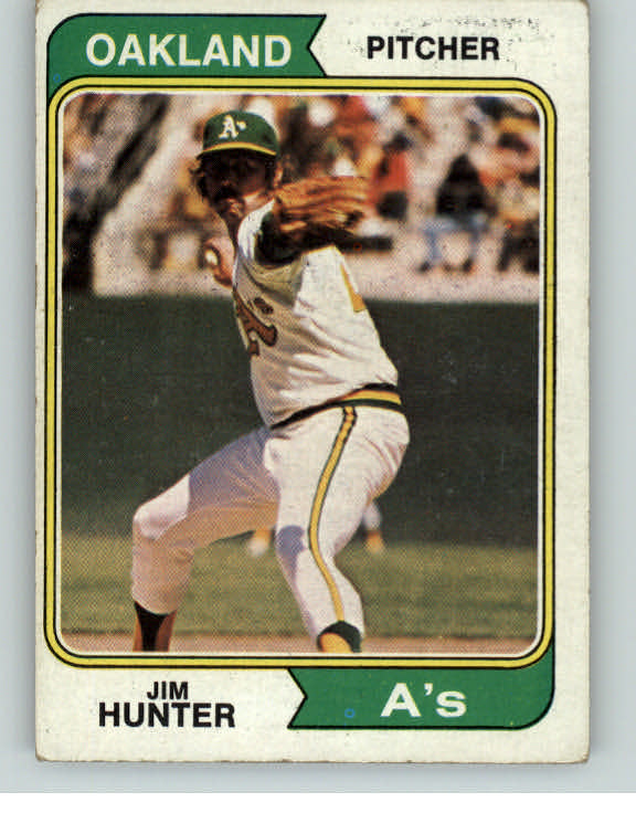 1974 Topps Baseball #007 Catfish Hunter A's VG-EX 406308