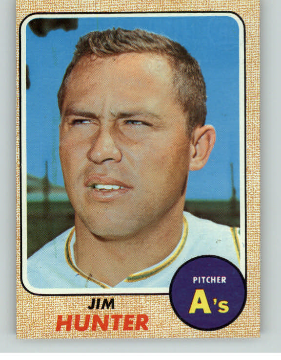 1968 Topps Baseball #385 Catfish Hunter A's EX-MT 406311
