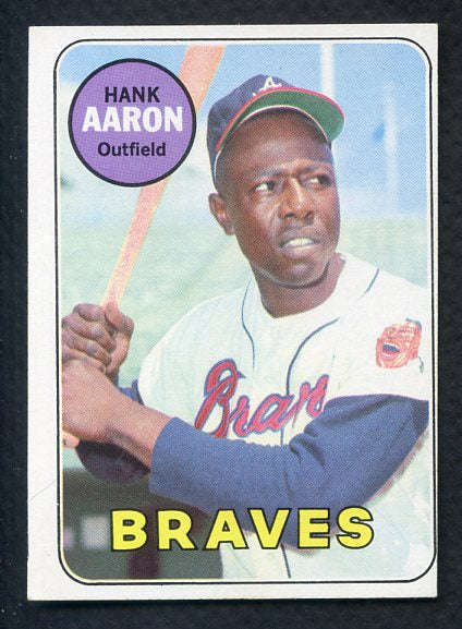 1969 Topps Baseball #100 Hank Aaron Braves EX 406363