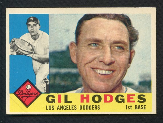 1960 Topps Baseball #295 Gil Hodges Dodgers EX 406388