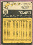 1973 Topps Baseball #100 Hank Aaron Braves VG-EX 407122