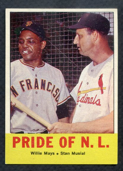 1963 Topps Baseball #138 Willie Mays Stan Musial EX-MT/NR-MT 407323
