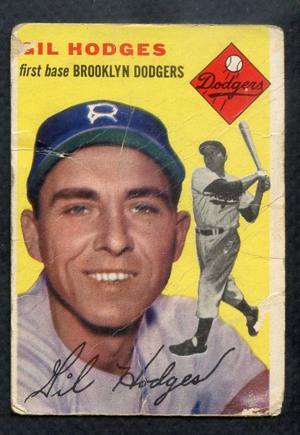 1954 Topps Baseball #102 Gil Hodges Dodgers FR-GD 407388