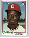 1978 Topps Baseball #170 Lou Brock Cardinals NR-MT 407416