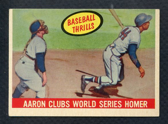 1959 Topps Baseball #467 Hank Aaron IA Braves VG-EX 408683