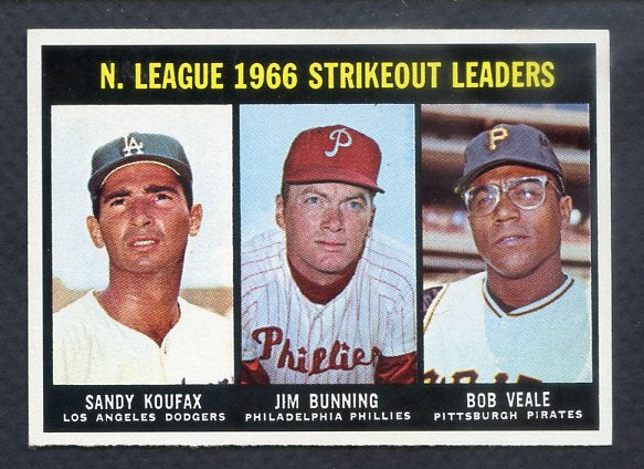 1967 Topps Baseball #238 N.L. Strike Out Leaders Sandy Koufax EX-MT/NR-MT 408830