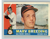 1960 Topps Baseball #525 Marv Breeding Orioles VG-EX 408916