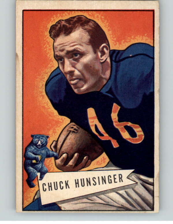 1952 Bowman Large Football #007 Chuck Hunsinger Bears EX 408929