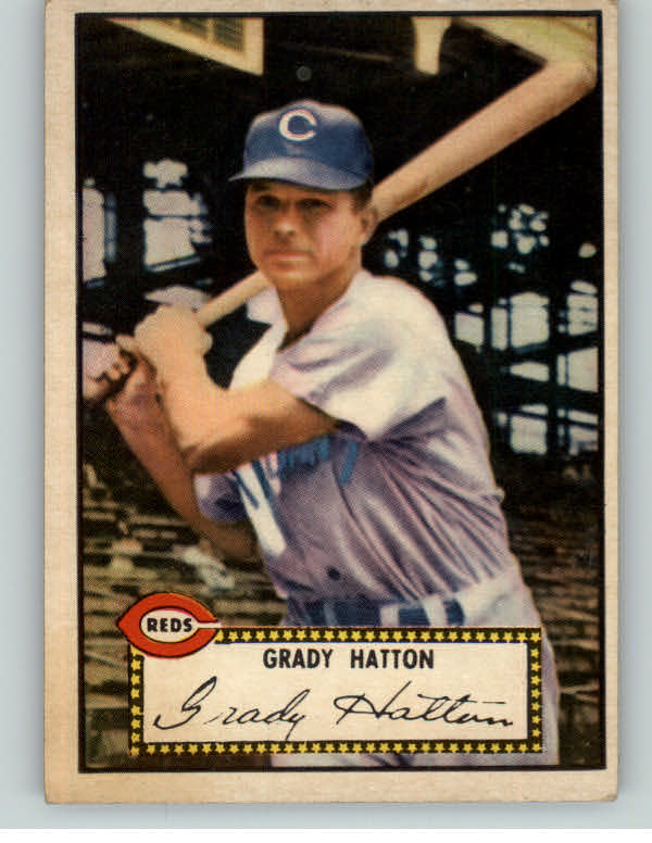 1952 Topps Baseball #006 Grady Hatton Reds EX Red 409032