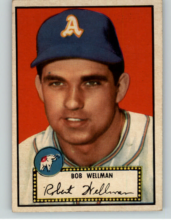 1952 Topps Baseball #041 Bob Wellman A's EX Red 409077