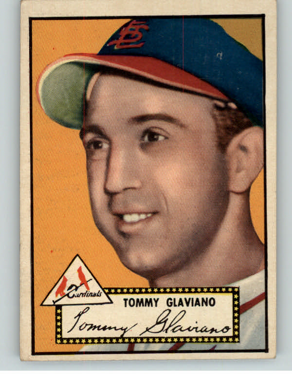 1952 Topps Baseball #056 Tommy Glaviano Cardinals EX+/EX-MT Black 409102