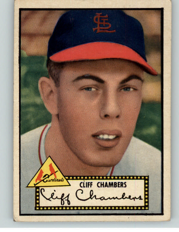 1952 Topps Baseball #068 Cliff Chambers Cardinals EX+/EX-MT Black 409120
