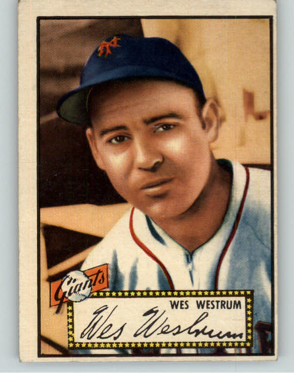 1952 Topps Baseball #075 Wes Westrum Giants EX Red 409126