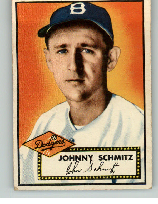 1952 Topps Baseball #136 Johnny Schmitz Dodgers EX 409191