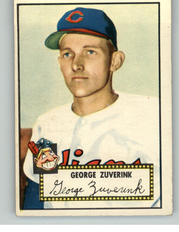 1952 Topps Baseball #199 George Zuverink Indians EX+/EX-MT 409234