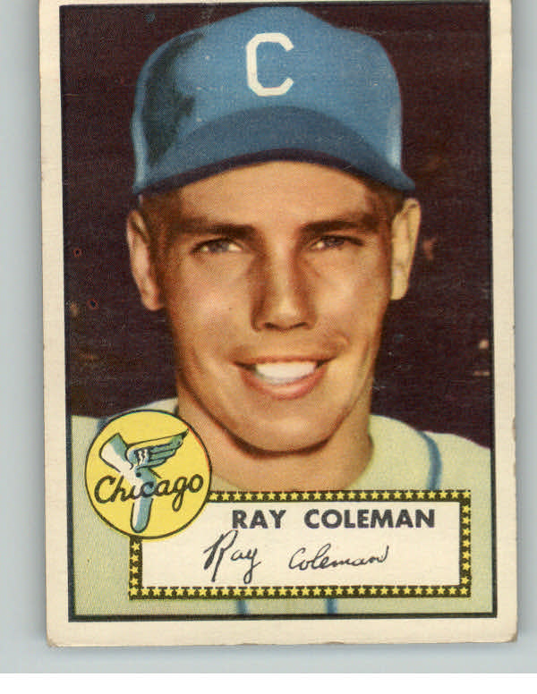 1952 Topps Baseball #211 Ray Coleman White Sox EX+/EX-MT 409244