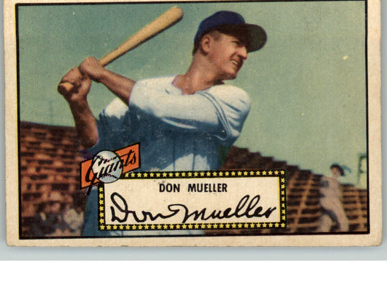 1952 Topps Baseball #052 Don Mueller Giants VG-EX Black 409326