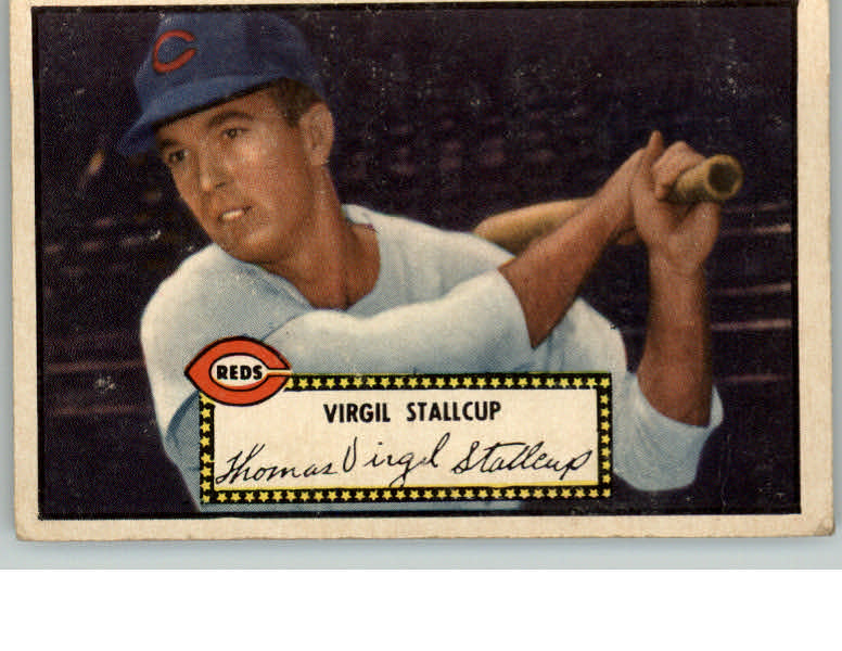 1952 Topps Baseball #069 Virgil Stallcup Reds VG-EX Black 409333