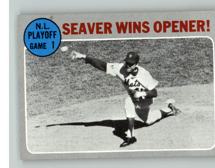 1970 Topps Baseball #195 N.L. Play Offs Game 1 Tom Seaver VG-EX 409826