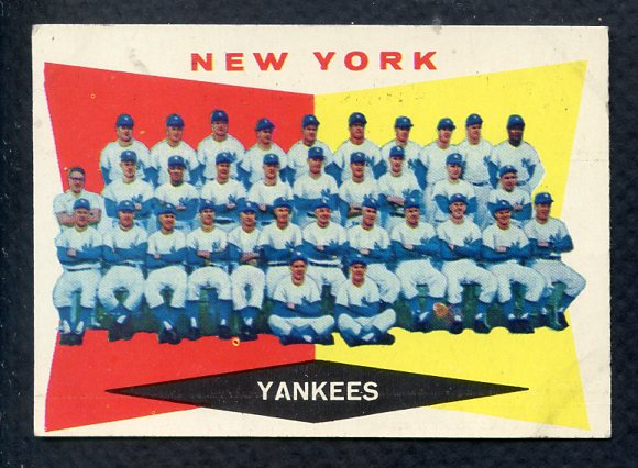 1960 Topps Baseball #332 New York Yankees Team VG-EX 409876