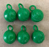 1950's Baseball Gum Ball Machine Charms Lot of 6 Diff Green 409956