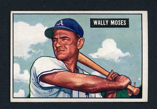 1951 Bowman Baseball #261 Wally Moses A's EX-MT 410284