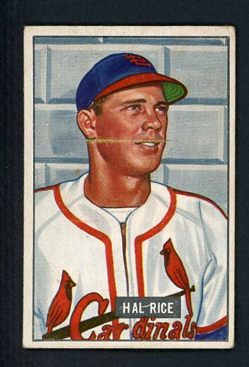 1951 Bowman Baseball #300 Hal Rice Cardinals VG-EX 410305