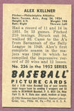 1952 Bowman Baseball #226 Alex Kellner A's NR-MT 410327