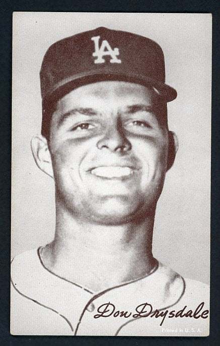 1947-66 Exhibits Don Drysdale Dodgers EX Portrait 410469