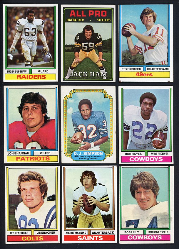 1974 Topps Set Lot 17 Diff VG-EX Spurrier Simpson Lilly 410702