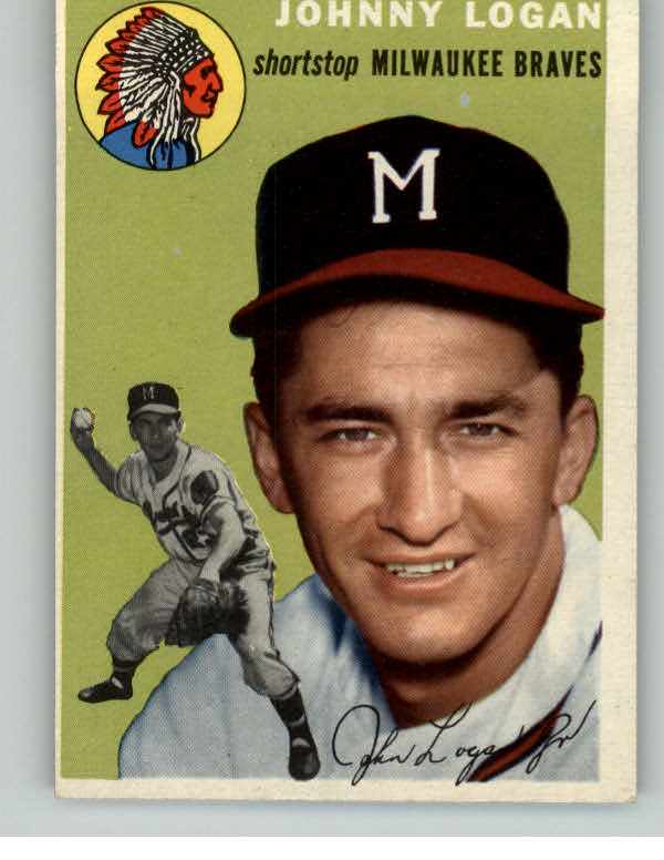 1954 Topps Baseball #122 Johnny Logan Braves EX-MT 410757