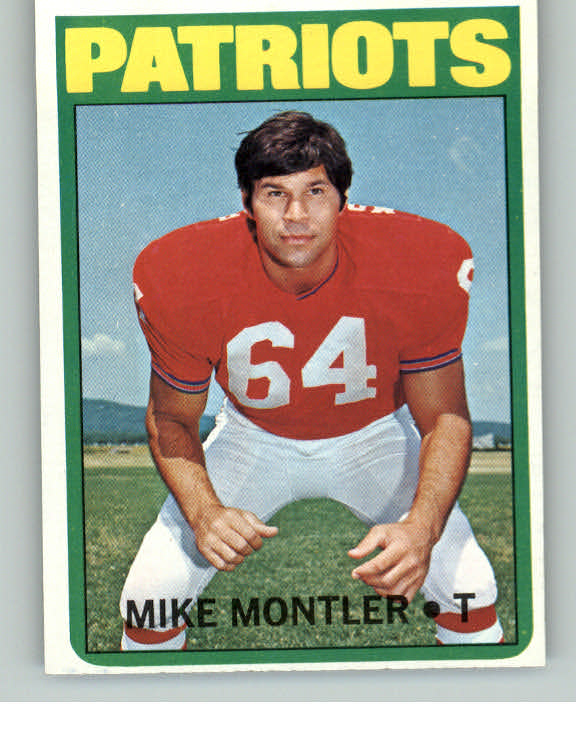 1972 Topps Football #324 Mike Montler Patriots NR-MT 410920