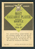 1961 Topps Baseball #475 Mickey Mantle MVP Yankees EX 411664