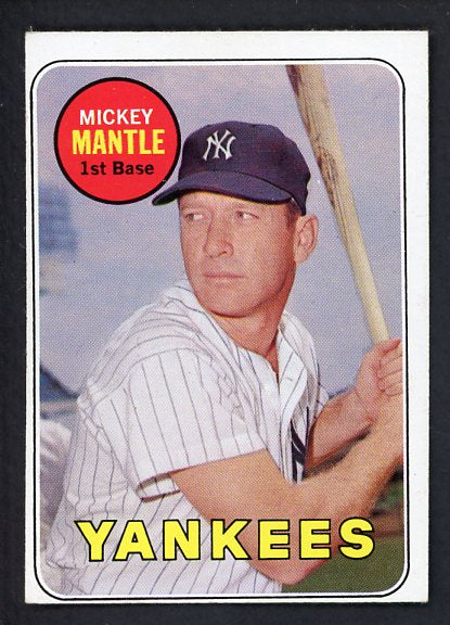 1969 Topps Baseball #500 Mickey Mantle Yankees EX-MT oc 411905