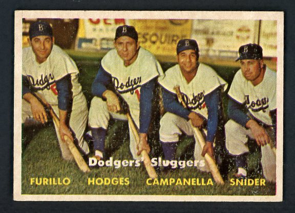 1957 Topps Baseball #400 Roy Campanella Duke Snider Gil Hodges NR-MT 411924