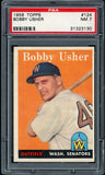1958 Topps Baseball #124 Bobby Usher Senators PSA 7 NM 412527
