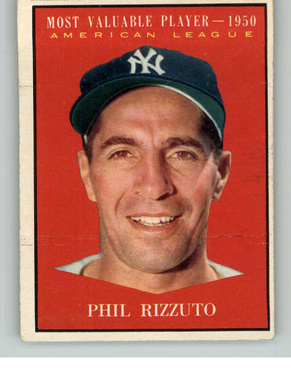 1961 Topps Baseball #471 Phil Rizzuto MVP Yankees VG-EX 413058