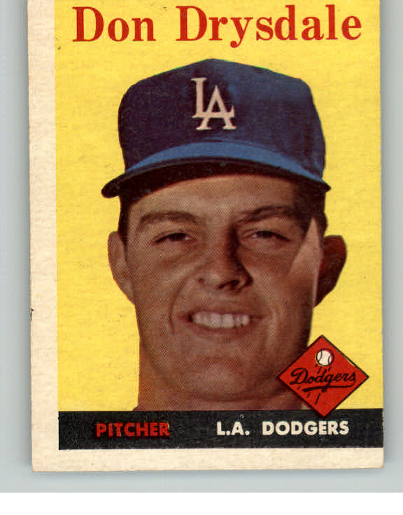 1958 Topps Baseball #025 Don Drysdale Dodgers VG-EX 413097