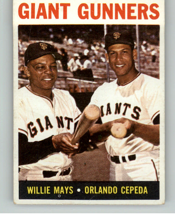1964 Topps Baseball #306 Willie Mays Orlando Cepeda EX 413145