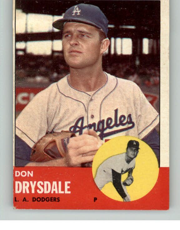 1963 Topps Baseball #360 Don Drysdale Dodgers EX 413249