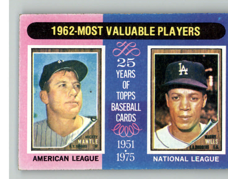1975 Topps Baseball #200 Mickey Mantle Maury Wills VG-EX 413394