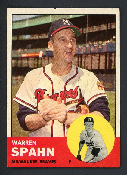 1963 Topps Baseball #320 Warren Spahn Braves EX-MT/NR-MT 413421