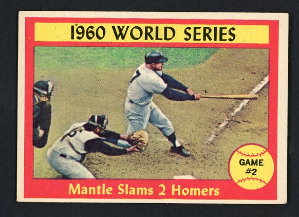 1961 Topps Baseball #307 World Series Game 2 Mickey Mantle EX-MT 413575