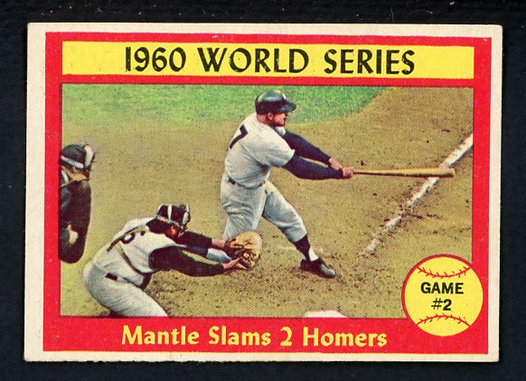 1961 Topps Baseball #307 World Series Game 2 Mickey Mantle EX-MT 413577